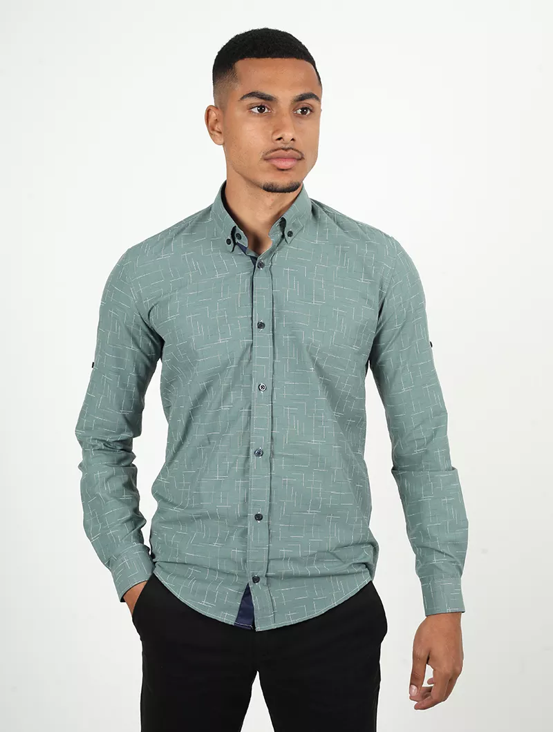 Chemise slim, manches longues